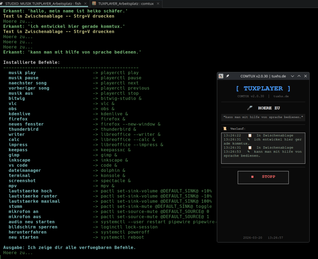 COMTUX Live-Interface Demo
